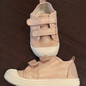Cat & Jack Baby Girls Pink and White Velcro Sneakers with Breathable Design